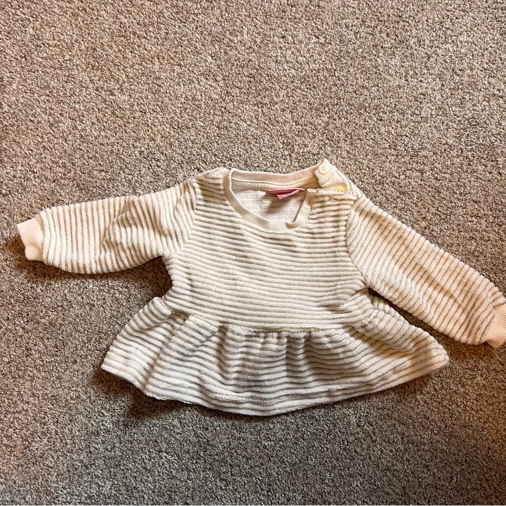 Juicy Couture Cream Striped Baby Blouse‎